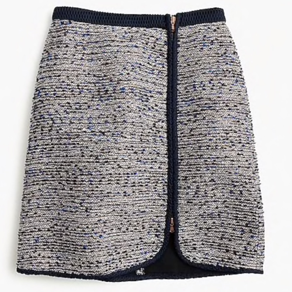 J. Crew metallic tweed skirt